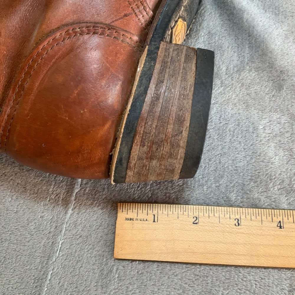 Georgia Boot Womens Packer Lace Up Leather Boots Tan Made in USA G3140 Size 6.5 - Picture 7 of 8